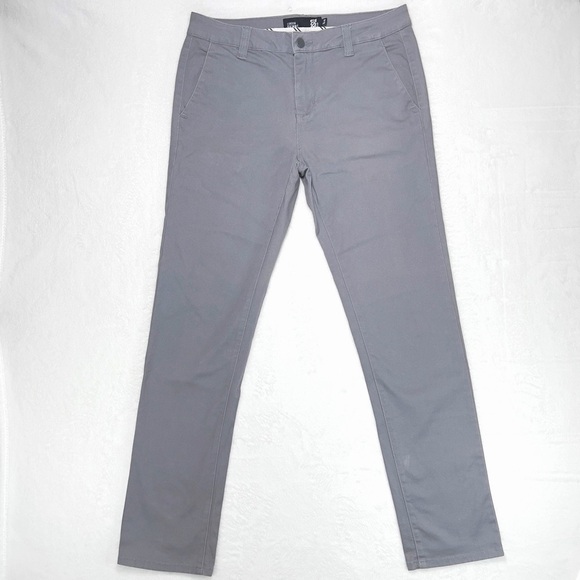 RSQ London Chino Skinny Pants 32x32 Solid Grey Stretch Great Condition!! - Picture 1 of 14